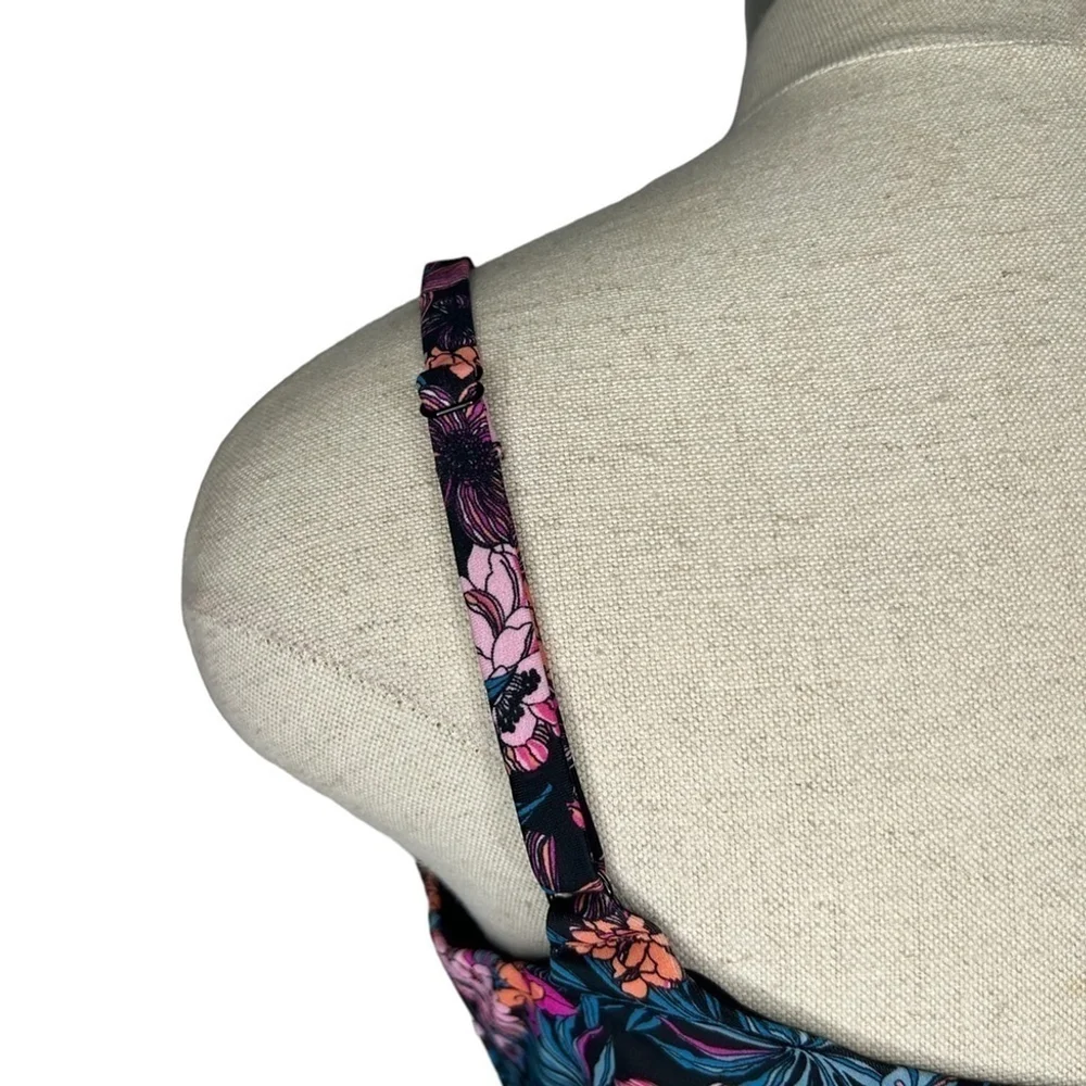 Venus Nova Mesh Underwire Top Hawaiian Hottie Black Floral Print Size 38B